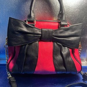 Betsy Johnson coral/pink mid size shoulder bag